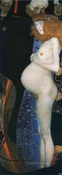 Desnudo Painting - Espero que Gustav Klimt desnudo impresionista